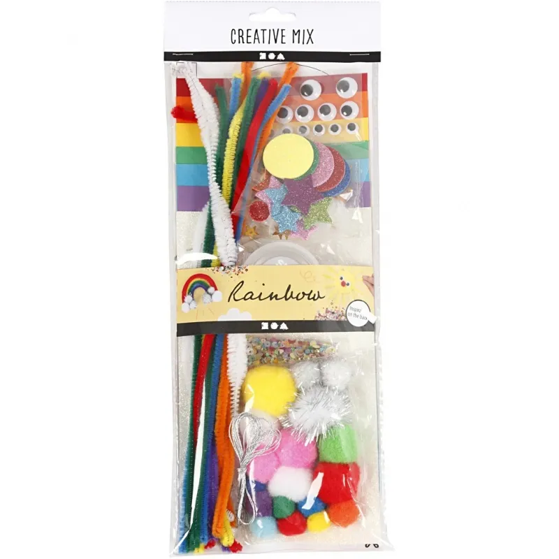 Bastel-Mix, Regenbogen, 1 Pck