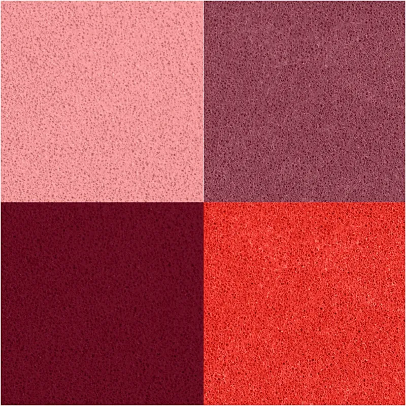 Stempelkissen, H 2 cm, Größe 3,5x3,5 cm, Pfirsich, Pink, Hellrosa, Dunkelrosa, 4 Stk/ 1 Pck