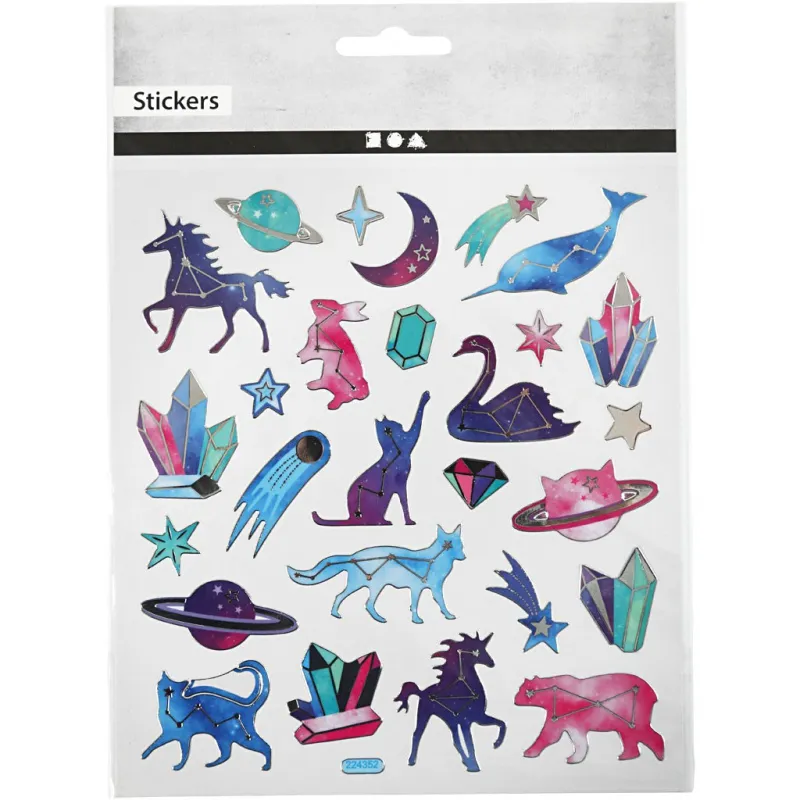 Sticker, Sternzeichen-Tiere, Blatt 15x16,5 cm, 1 Bl.