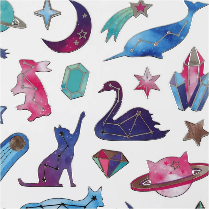 Sticker, Sternzeichen-Tiere, Blatt 15x16,5 cm, 1 Bl.