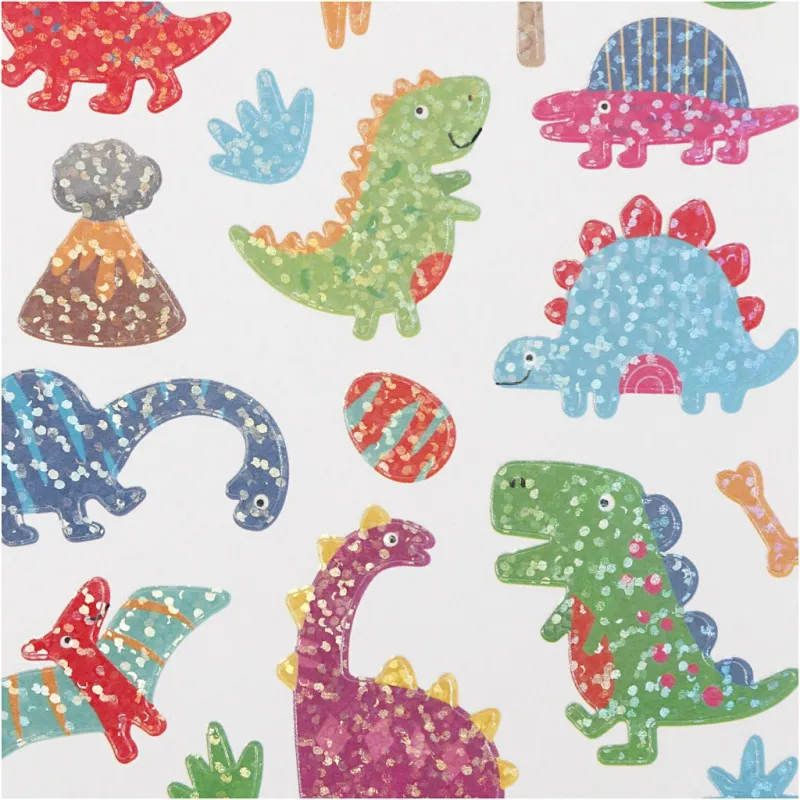 Sticker, Dinos, Blatt 15x16,5 cm, 1 Bl.