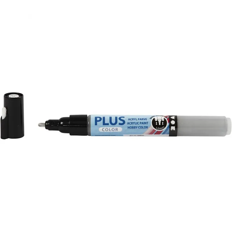 Plus Color Marker, L 14,5 cm, Strichstärke 1-2 mm, Silber, 5,5 ml, 1 Stk