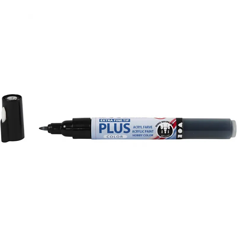 Plus Color Marker, L 14,5 cm, Strichstärke 0,7 mm, Schwarz, 5,5 ml, 1 Stk