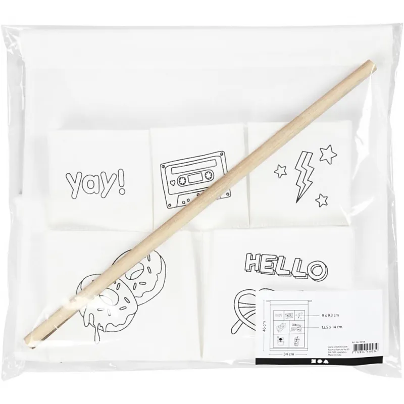 Organizer-Tasche zum Aufhängen, H 46 cm, B 34 cm, 145 g, Weiß, 1 Stk