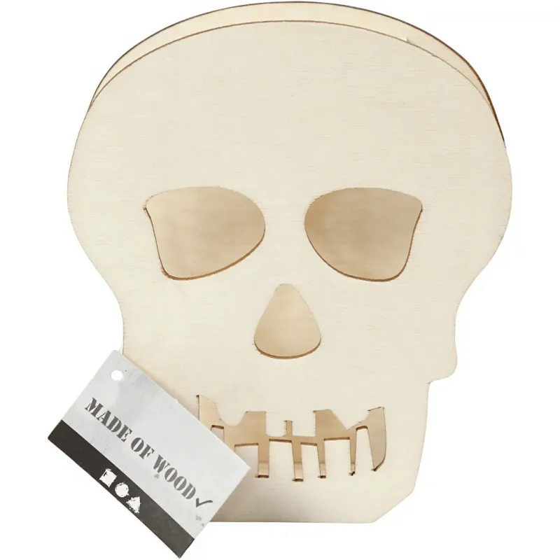 Halloween-Figur, Totenkopf, H 13,5 cm, T 3 cm, B 11,5 cm, 1 Stk