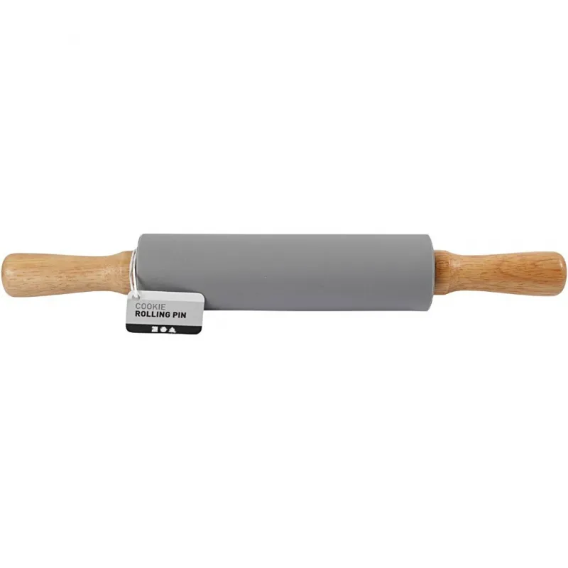Teigrolle, L 38 cm, D 5,5 cm, Grau, 1 Stk