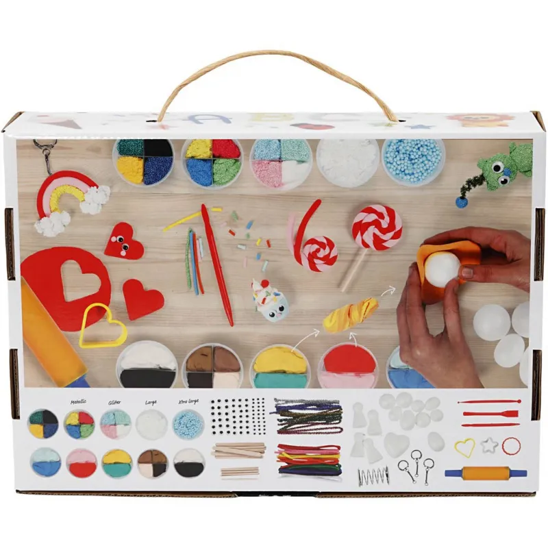 Geschenkbox mit Foam Clay® und Silk Clay®, Modellieren, Sortierte Farben, 1 Set