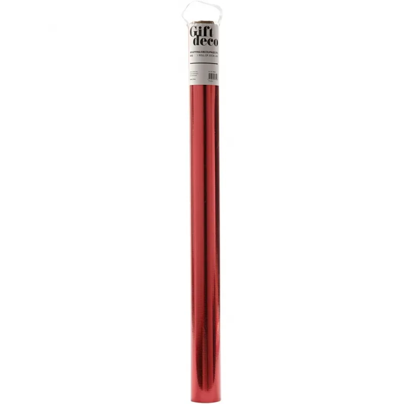 Geschenkpapier, B 50 cm, 65 g, Rot, 4 m/ 1 Rolle