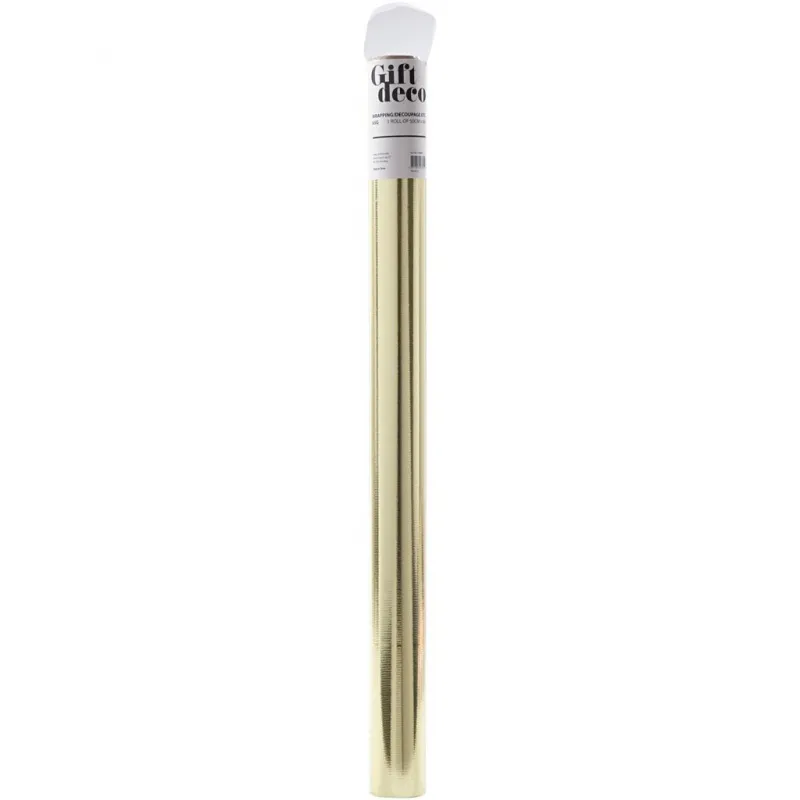 Geschenkpapier, B 50 cm, 65 g, Gold, 4 m/ 1 Rolle