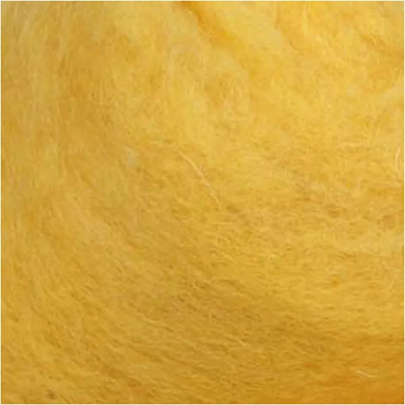 Kardierte Wolle , Gelb, 2x100 g/ 1 Bündl.