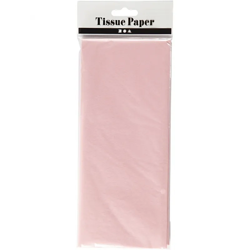 Seidenpapier, Blatt 50x70 cm, 17 g, Hellrosa, 10 Bl./ 1 Pck