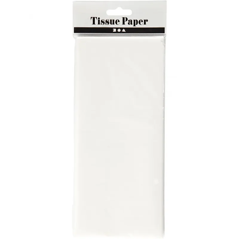 Seidenpapier, Blatt 50x70 cm, 17 g, Weiß, 10 Bl./ 1 Pck