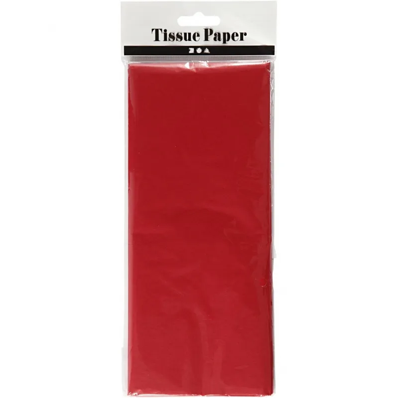 Seidenpapier, Blatt 50x70 cm, 17 g, Rot, 10 Bl./ 1 Pck