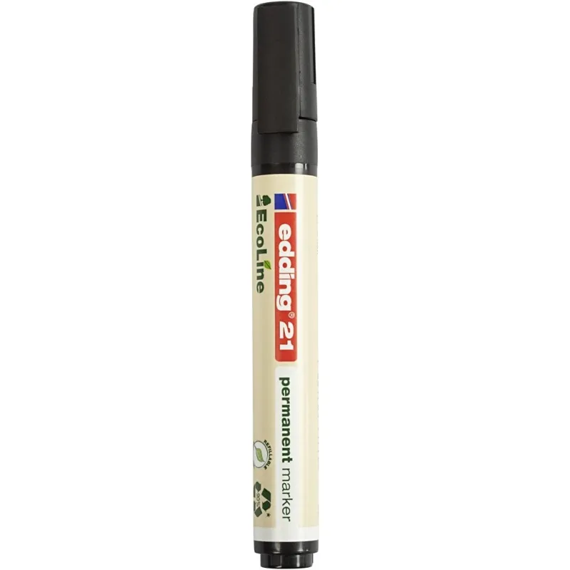 edding Ecoline Marker, Nr. 21, Strichstärke 1,5-3 mm, Schwarz, 1 Stk