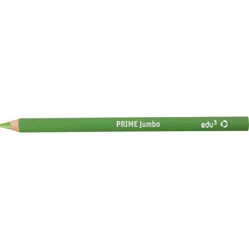 edu3 Jumbo-Buntstifte, Dicke 10 mm, Mine 6,25 mm, Hellgrün, 12 Stk/ 1 Pck