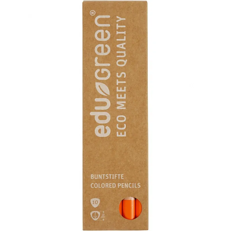 edu Green Jumbo-Buntstifte, Mine 5 mm, Orange, 10 Stk/ 1 Pck