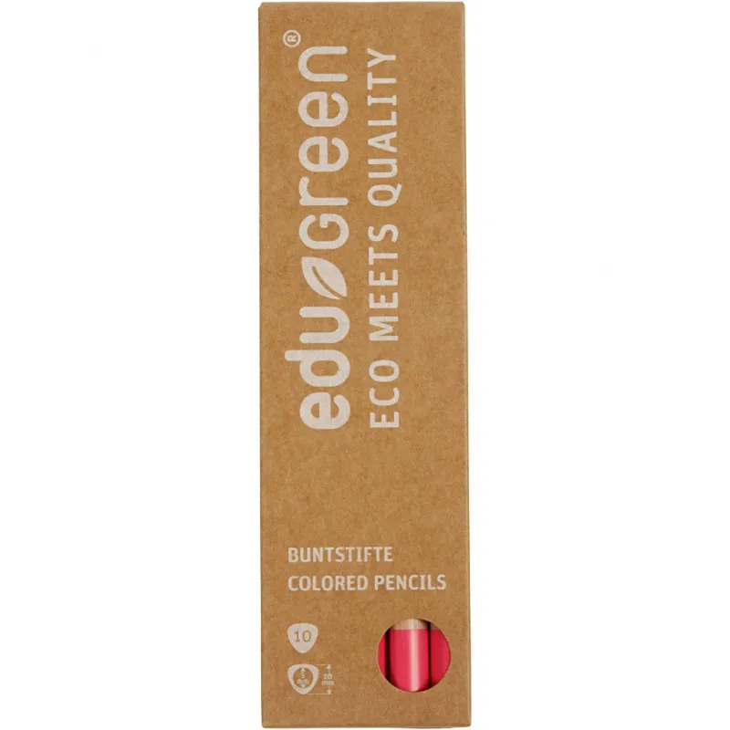 edu Green Jumbo-Buntstifte, Mine 5 mm, Rosa, 10 Stk/ 1 Pck