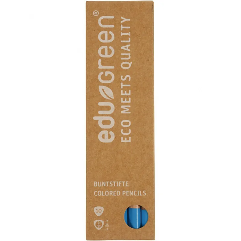 edu Green Jumbo-Buntstifte, Mine 5 mm, Hellblau, 10 Stk/ 1 Pck