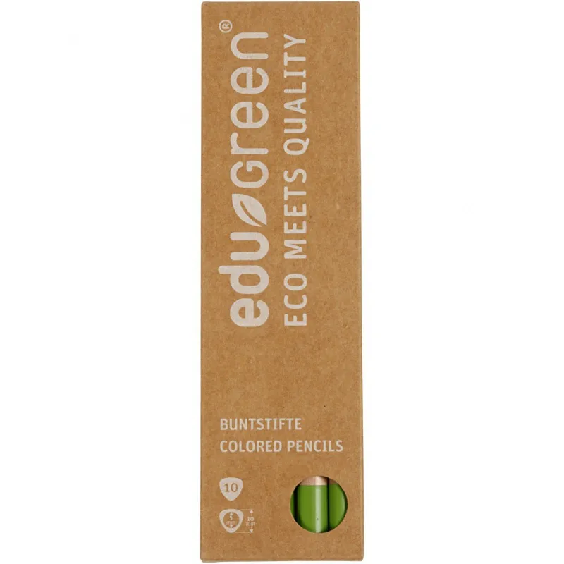 edu Green Jumbo-Buntstifte, Mine 5 mm, Hellgrün, 10 Stk/ 1 Pck