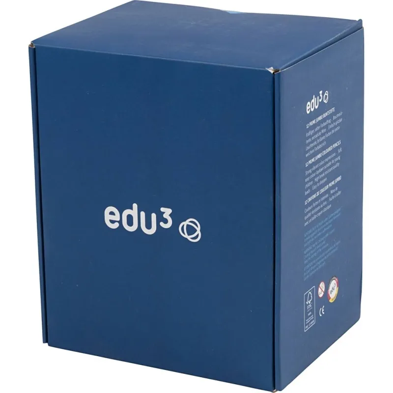edu3 Jumbo-Buntstifte, Dicke 10 mm, Mine 6,25 mm, Sortierte Farben, 96 Stk/ 1 Pck