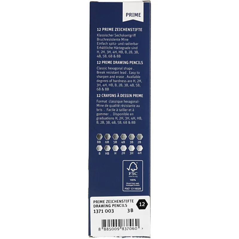 edu Zeichenstifte, 3B, 12 Stk/ 1 Pck