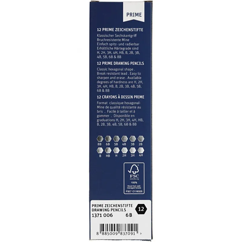 edu Zeichenstifte, 6B, 12 Stk/ 1 Pck