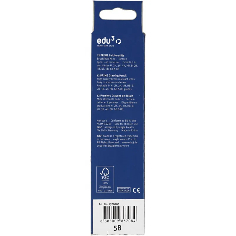 edu Zeichenstifte, 5B, 12 Stk/ 1 Pck