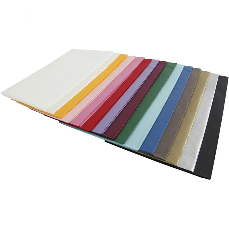 Seidenpapier, Blatt 50x70 cm, 17 g, Sortierte Farben, 15x2 Bl., 30 Bl./ 1 Pck