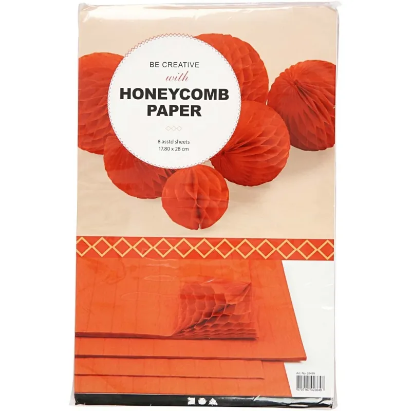 Harmonika-Papier, Blatt 28x17,8 cm, Orange, 8 Bl./ 1 Pck