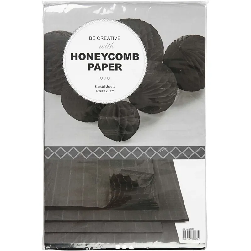 Harmonika-Papier, Blatt 28x17,8 cm, Schwarz, 8 Bl./ 1 Pck