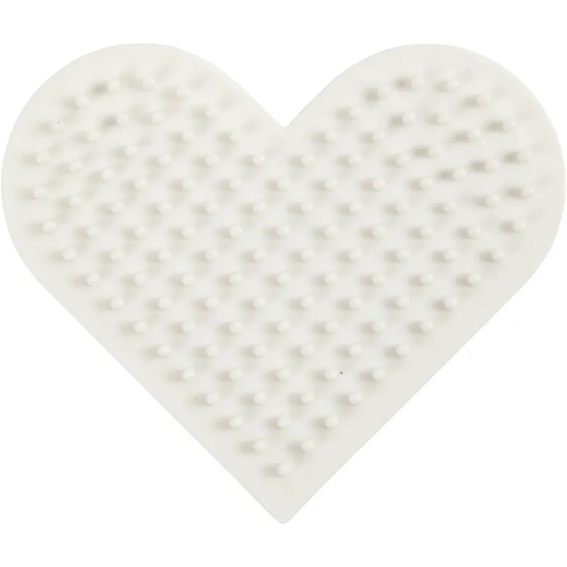 NABBI BioBeads Steckplatte, Kleines Herz, Größe 7x8,5 cm, medium, 1 Stk