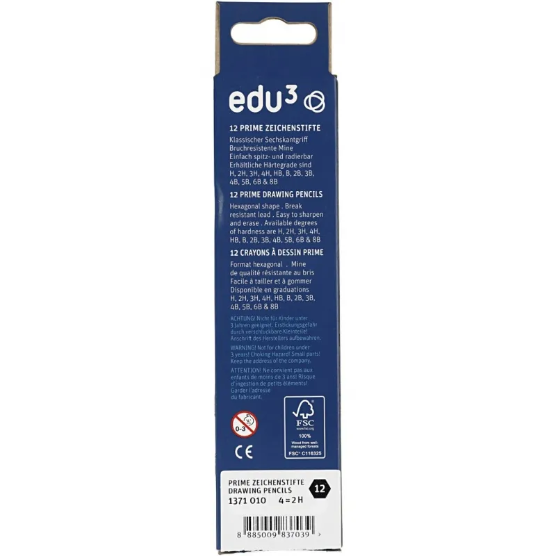 edu Zeichenstifte, 2H, 12 Stk/ 1 Pck