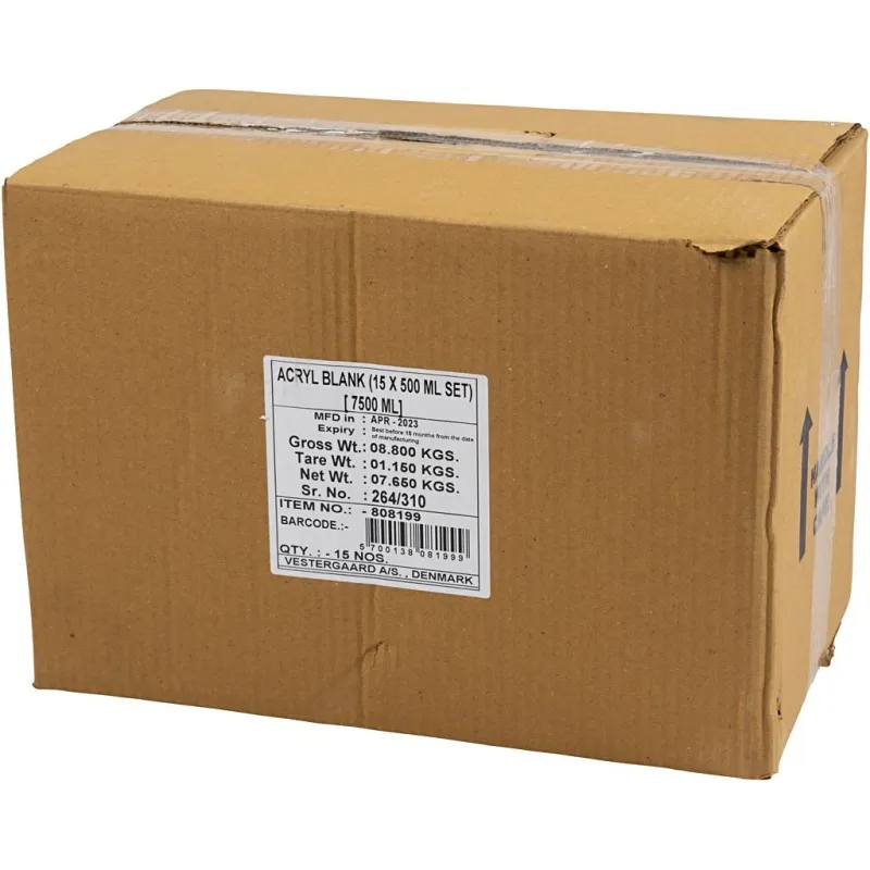 Acrylfarben, Sortierte Farben, 15x500 ml/ 1 Pck