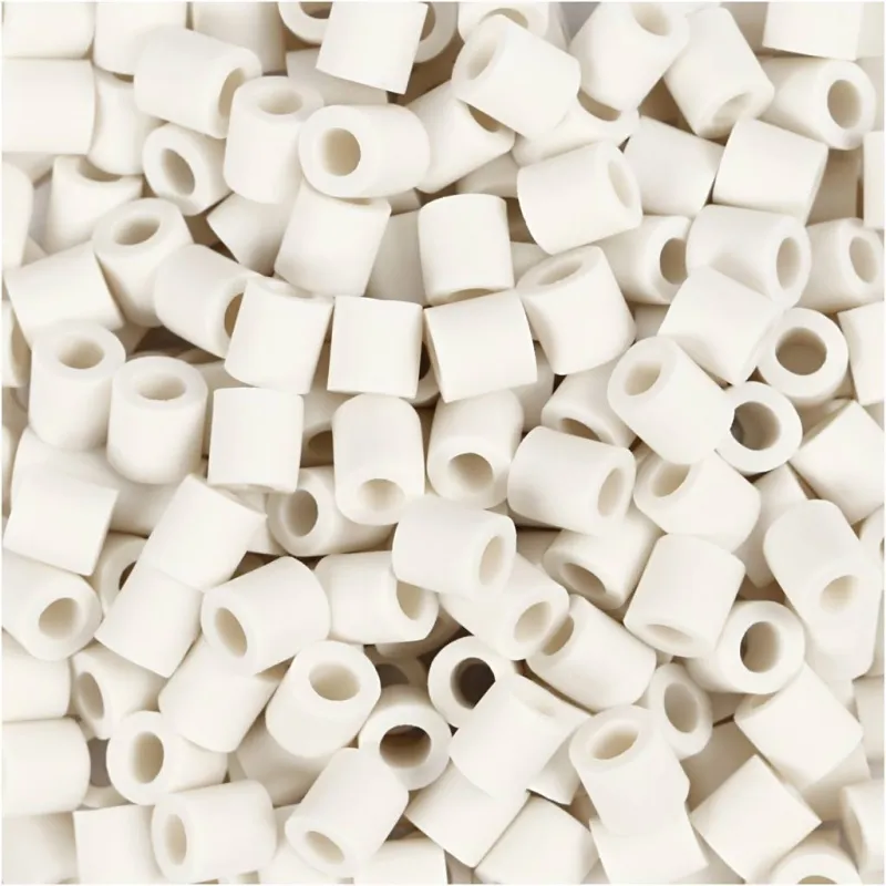NABBI BioBeads, Größe 5x5 mm, Lochgröße 2.5 mm, medium, Weiß, 1000 Stk/ 1 Pck