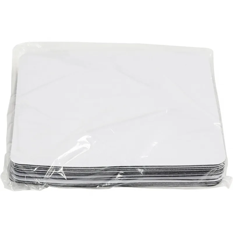 Mouse Pads, Größe 20x24 cm, Weiß, 12 Stk/ 1 Pck
