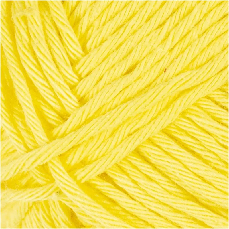 Baumwolle, Nr. 8/8, L 80-85 m, Nadel 4-4,5, Gelb, 50 g/ 1 Knäuel