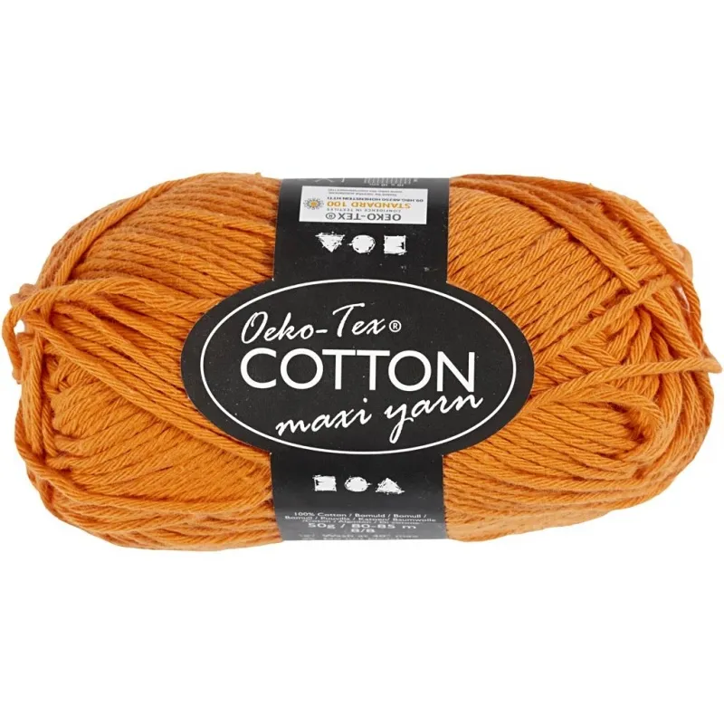 Baumwolle, Nr. 8/8, L 80-85 m, Nadel 4-4,5, Orange, 50 g/ 1 Knäuel