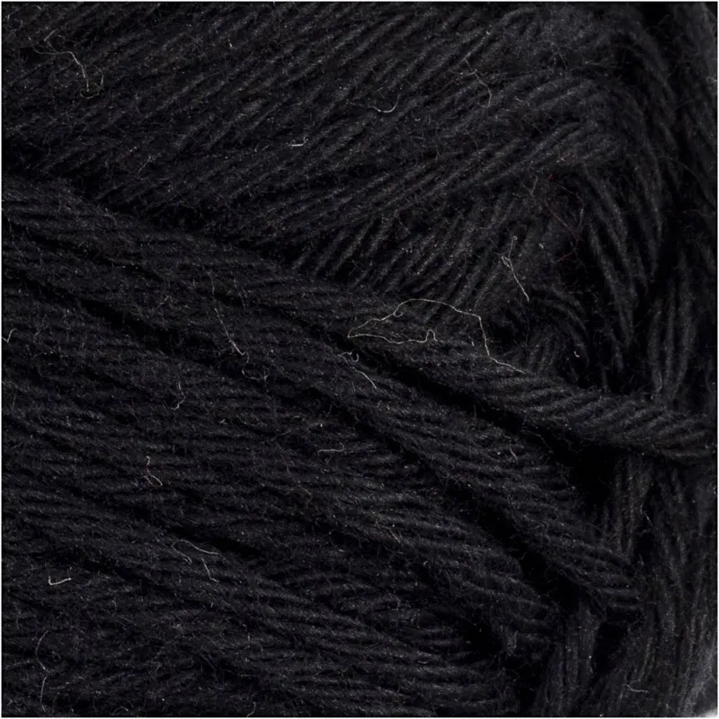 Baumwolle, Nr. 8/8, L 80-85 m, Nadel 4-4,5, Schwarz, 50 g/ 1 Knäuel