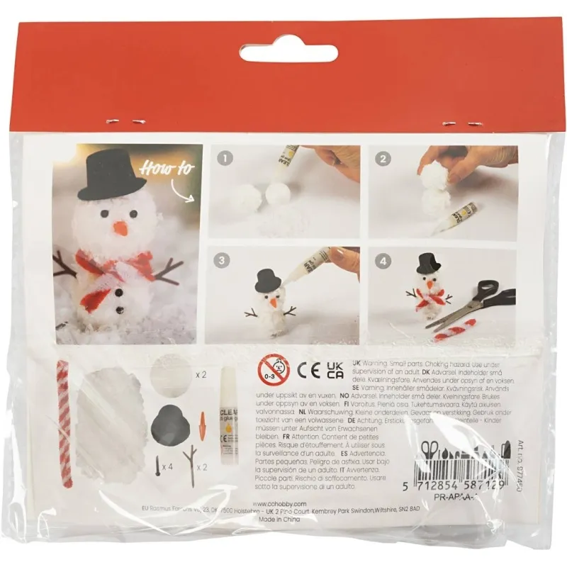 Mini Kreativ Set Wichteltür, Schneemann, 1 Pck