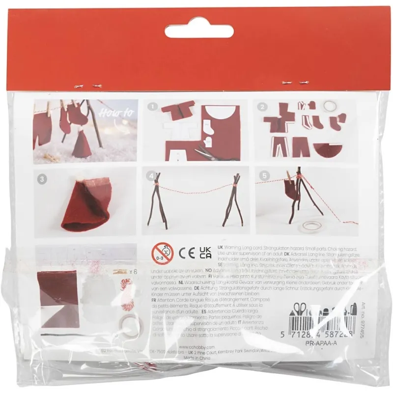 Mini Kreativ Set Wichteltür, Wäsche, 1 Pck