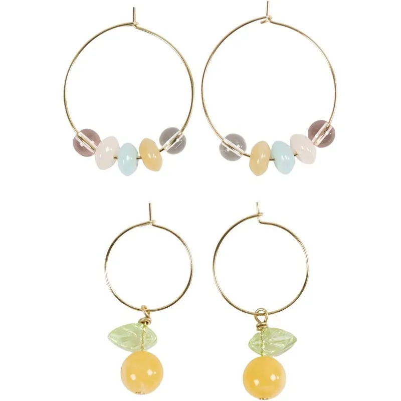 Mini Kreativ Set Schmuck, Creolen mit Perlen, 1 Pck