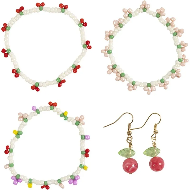 Mini Kreativ Set Schmuck, Elastisches Armband und Ohrring, 1 Pck