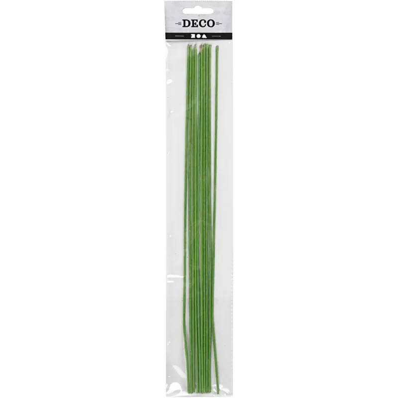 Blumendraht, L 30 cm, D 2 mm, Grün, 20 Stk/ 1 Pck