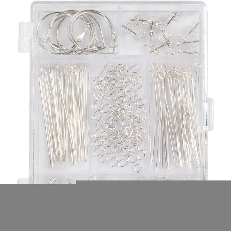 Starter Kreativ Set Schmuck, ca. 175 Stk, Versilbert, 1 Set