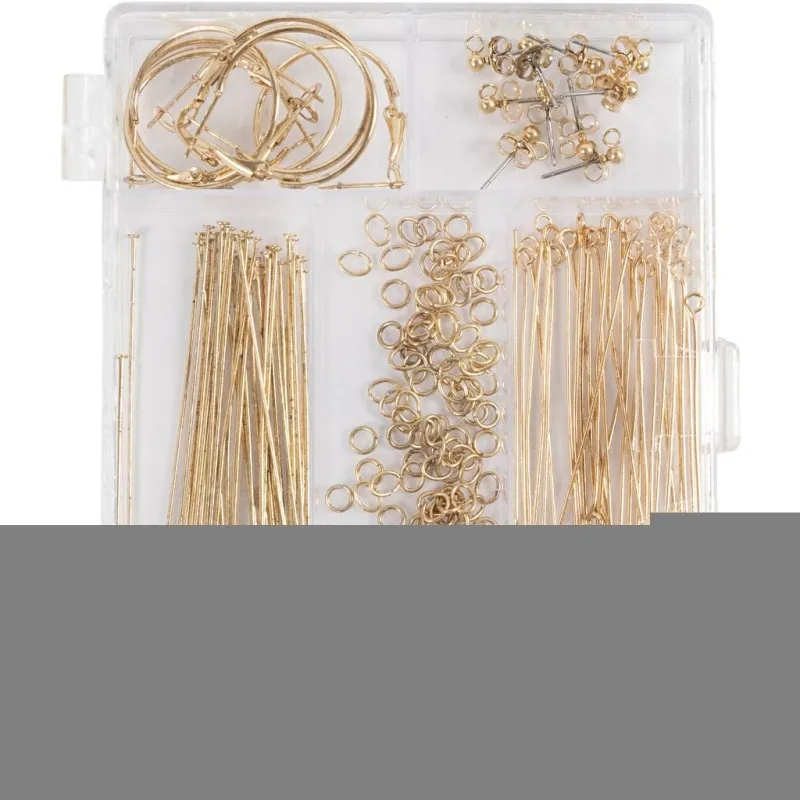 Starter Kreativ Set Schmuck, ca. 175 Stk, Vergoldet, 1 Set