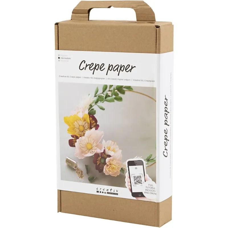Kreativ Set Krepppapier, Strohkranz, Kreppanteil: 180%, 1 Pck