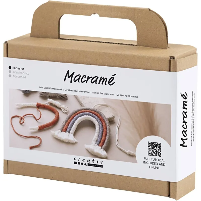 Mini Kreativ Set Makramée, Regenbogen, 1 Pck