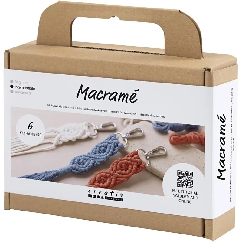 Mini Kreativ Set Makramée, Schlüsselringe, 1 Pck