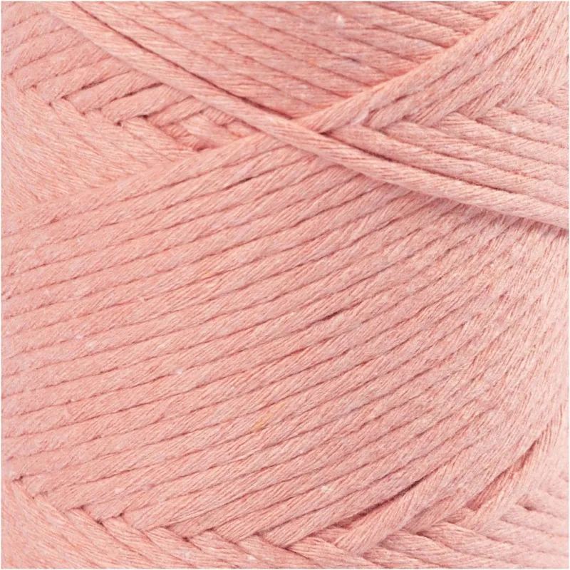 Makramée-Garn, L 198 m, D 2 mm, Rosa, 330 g/ 1 Rolle
