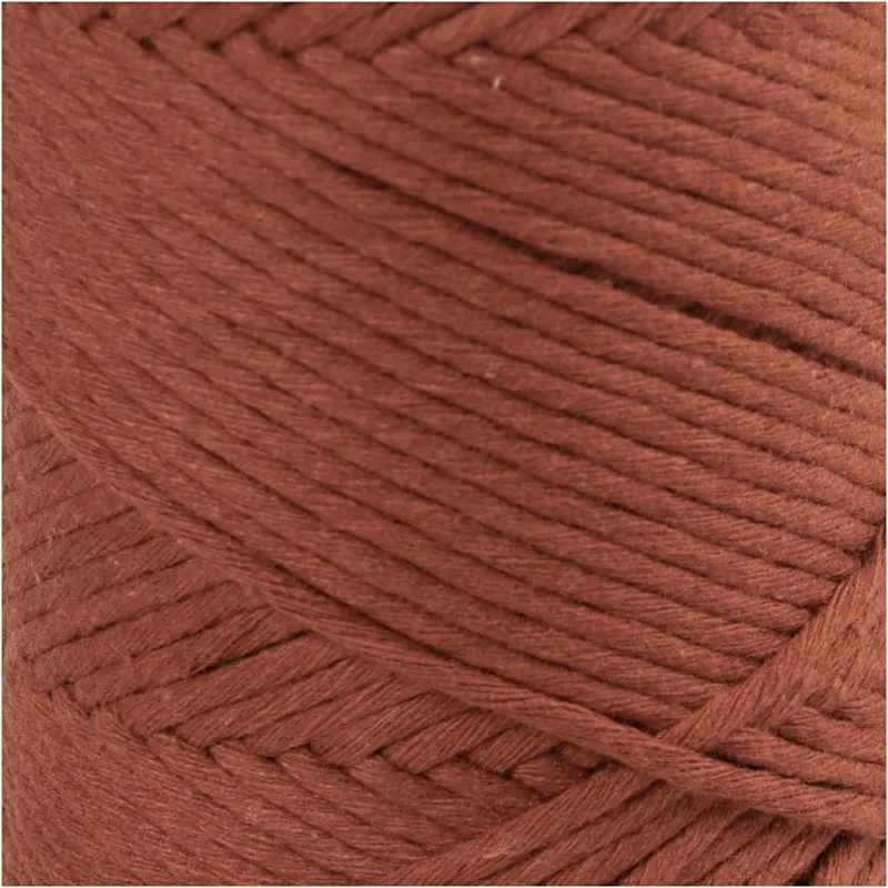 Makramée-Garn, L 198 m, D 2 mm, Orange gebrannt, 330 g/ 1 Rolle